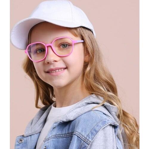 Fashion Baby Anti-blue Light Silicone Glasses Brand Children Soft Frame Goggle Plain Glasses Kids Eye Fame Eywear Fashion