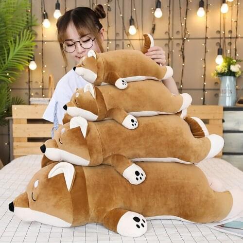 Stuffed Animal & Plush Toys Plush Shiba Inu Big Toy Cute Dog Doll for Kids Stuffed Corgi Dog Toys Soft Pillow 40-100cm