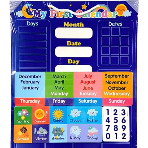 Weather Calendar Magnetic Board Development Learning Enlightenment Children Toys 63HE