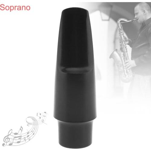 Professional Universal Black Portable & Durable Bakelite bB Tone Soprano Saxophone Mouthpiece Sax Instruments Parts