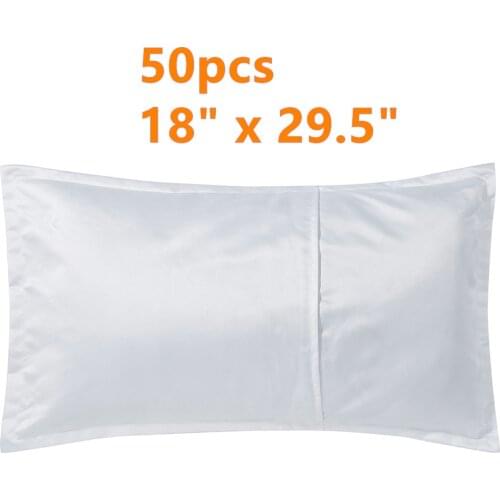 50pcs Plain White Skin Soft Fine Sublimation Blank Pillow Case 18" x 29.5"