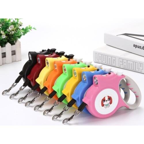 5M Colorful Retractable Dog Leash Extending Puppy Walking Leads Pet Dog Running Leashes Hands Freely Great For Walking Dog
