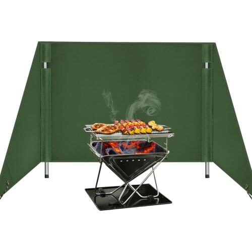 Plate Foldable Outdoor camping windshield Stove Wind Shield Gas Burner Windshield Wind Protector Picnic Camping Stove Windscreen