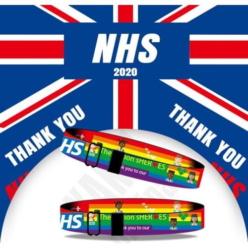 Thank you NHS Bracelet rainbow wind ribbon wristband for parents and children