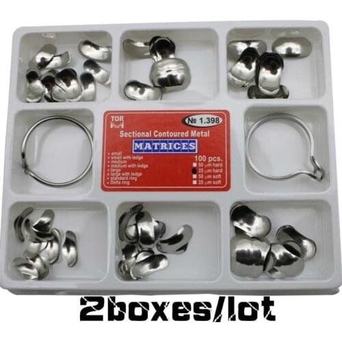 Dental Materials Dental Matrix Sectional Contoured Metal Matrices Full Kit Teeth Replacement Dentsit Tools Model NO 1.398