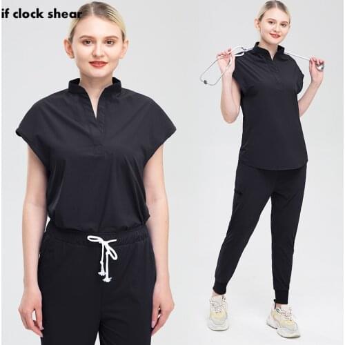 Nursing Uniforms Elastic Spandex Clinic Suit Female Scrubs Workwear Hospital Doctor Clothing Breathable Cloth Heathy Beauty Wear
