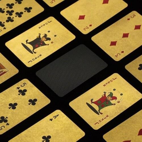 Waterproof Card Gift Collection Gambling Board Game Pack Cards Golden Playing Cards Plastic Poker Game Deck Mini Pokers Au25 21