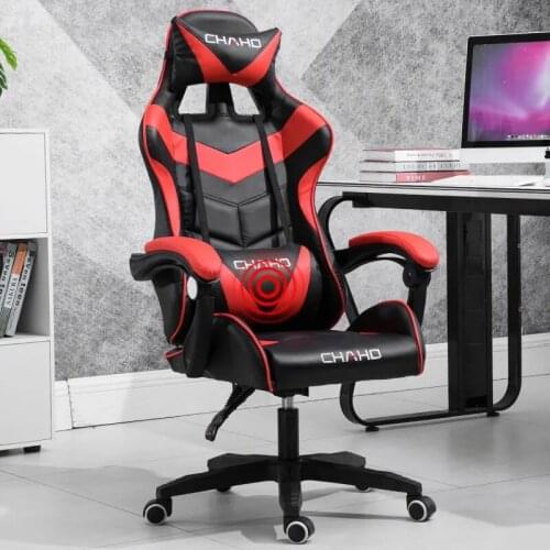 Wcg Gaming Chair Household Armchair Ergonomic Computer Chair Home Office Chairs Lift and Swivel Function Adjustable Footrest