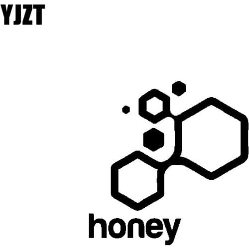 YJZT 14.4CM*14.9CM Unusually Beautiful Bee Hive Artistic Dazzling Vinyl Decal Car Sticker Black/Silver C19-1482