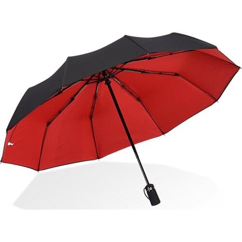 Double Layer Fully Automatic Women’s Umbrella Male Strong Windproof Female 10 Bone Umbrella For Men Rain Parasol