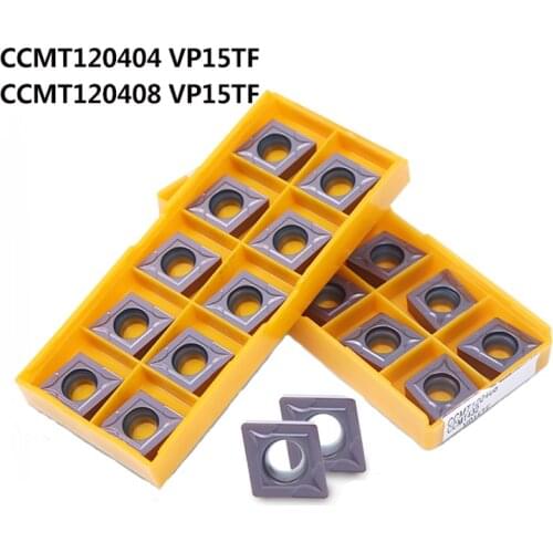 20PCS Carbide insert CCMT120404 CCMT120408 VP15TF UE6020 US735 Lathe Cutter tool original CNC blade metal lathe turning tool