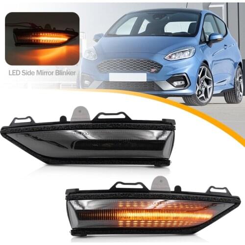 2X Dynamic LED Side Wing Running Indicator Light Turn Signal Blinkers Shift Change Lights For Ford Fiesta ST Line MK8 B47 Sport