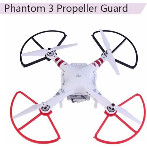 4 pieces Quick Release Propeller Guard for DJI Phantom 3 3A 3P 3S SE Phantom 2 Drone Blade Bumper Props Protector Red and Black