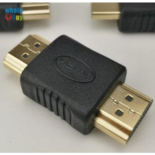 500pcs/lot Factory Price Gold-plated HDMI To HDMI Male To Male Coupler Connectors EXtender Adapter Converter for HDTV Laptop