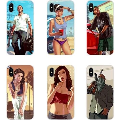 Accessories Cases For Apple iPhone X XR XS 11 12Pro MAX 4S 5S 5C SE 2020 6S 7 8 Plus ipod 5 6 San Andreas GTA Grand Theft Auto 5