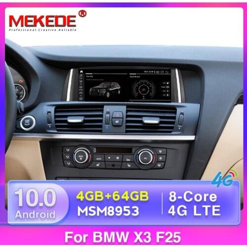 Snapdragon Android 10 CAR Multimedia Radio for BMW X4 F26 X3 F25 2011-2017 GPS Navigation stereo monitor no 2 din DVD player