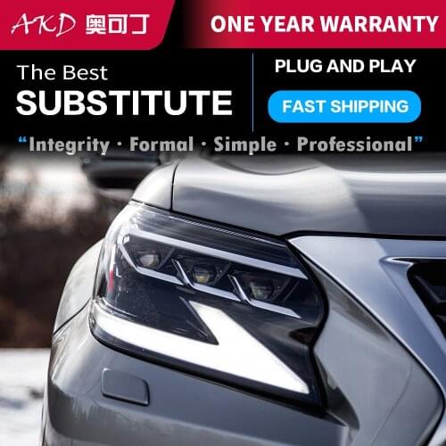 AKD Car Goods For Lexus GX400 Headlights 2014-2020 GX460 Head lamp LED Headlight LED Dual Projector