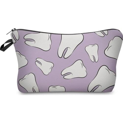 Free shipping Fashion Brand Cosmetic Bags New Makeup bag Heat Transfer Printing Women Travel cosmetic organizer bag