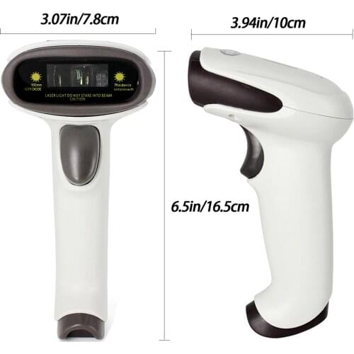 Barcode Scanner Wireless Barcode Reader USB 1D Wired Barcode ScanneFor P.O.S system
