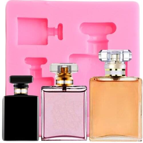 Perfume Bottle Silicone Molds DIY Party Cupcake Topper Fondant Cake Decorating Tools Chocolate Gumpaste Moulds Candy Clay Mold