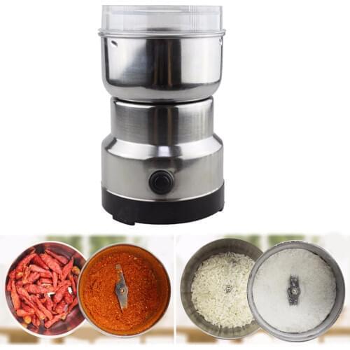 Free_on Multi-functional EU Plug 150W Coffee Grinder Stainless Electric Herbs/Spices/Nuts/Grains/Coffee Bean Grinding
