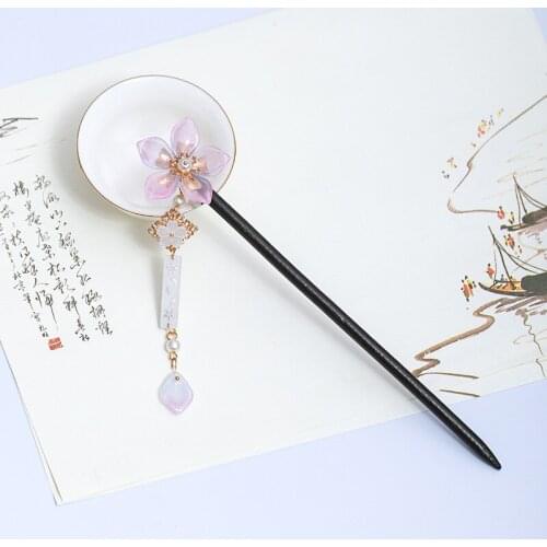 Retro Wooden Hairpin Classical Hair Ornaments Elegant Hair Stick TO