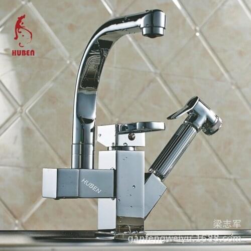 Tiger ran hot and cold faucet Caipen kitchen faucet sink faucet rotation leading all-copper interface