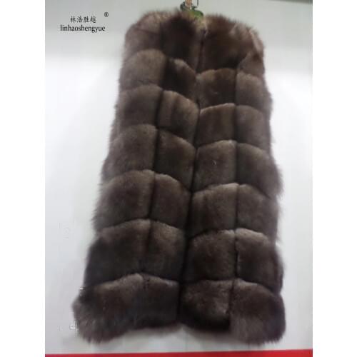 Linhaoshengyue 2017 New Real Fox Fur Imitation Sable Vest