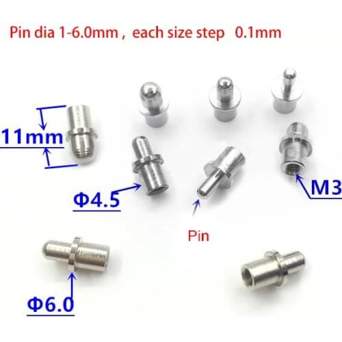 M3 Inner thread steel Dowel pin Board plate supportor layer step flange locating pin FCT Test fixture ict fixture Round