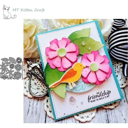 MT Craft Metal Cutting Dies Flowers leaf combination Scrapbooking Photo Album Decorative Embossing Paper Card Crafts Die Cut