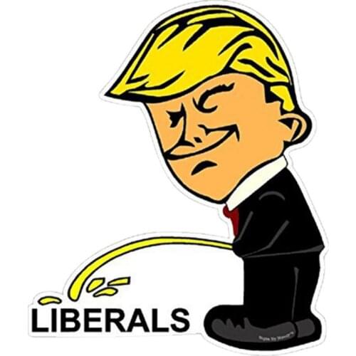 Trump Shaped Sticker Funny Peeing Political Pro Vinyl Decal Sticker Car Decal Bumper Sticker