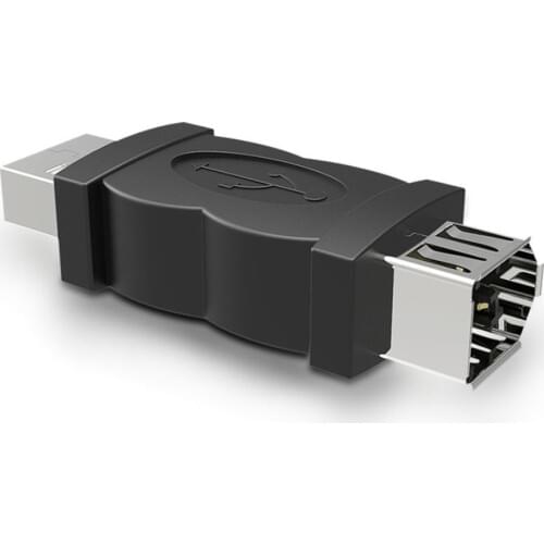New Firewire IEEE 1394 6 Pin Female to USB 2.0 Type A Male Adaptor Adapter Cameras Mobile Phones MP3 Player PDAs Black