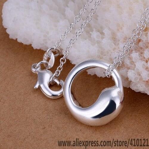 P220_2 Lucky Charm Silver Color Pendants For Women Jewelry Necklace Girl Lady Accessories Fashion Pendant In Taiji /fmxaoee