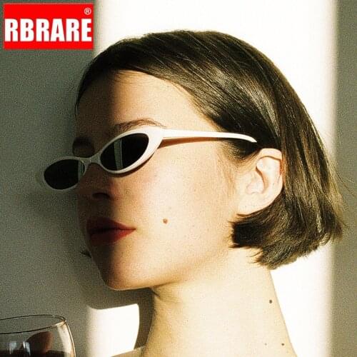 RBRARE Vintage Mini Frame Cat Eye Sunglasses Women Classic Brand Designer Cateyes Sun Glasses Female Street Beat Oval Eyewear