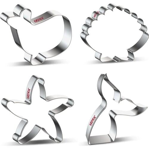 ZADE Under the Sea Starfish Cookie Cutter for Biscuit Fondant Organism Seashell Cookie Cutter- Stainless Steel