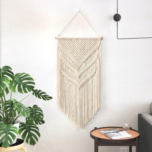 Hand-woven Macrame Wall Hanging Tapestry Wall Decor Bohemian Woven Bohemian Tapestry Geometric Art Home Decoration