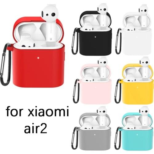 Silicone Bluetooth Wireless Earphone Case For Xiaomi Air 2 Wireless Bluetooth Headset Silicone Case Protective Cover 8 Colors
