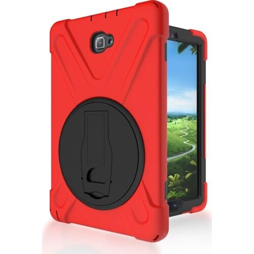 Silicone Hybrid Case with Kickstand for Samsung Galaxy Tab A 10.1 P580 P585 with S-Pen Version Tablet PC Shockproof Cover + Pen