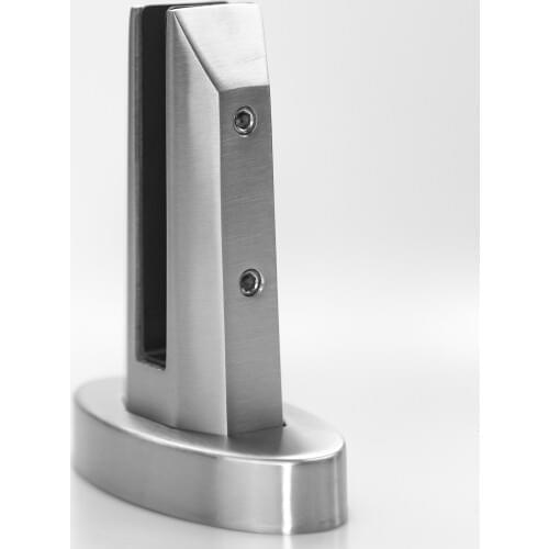 SS Tilt Lock Glass Spigot With Oval Base Fix for 10-12mm Glass And No Need Glass Hole