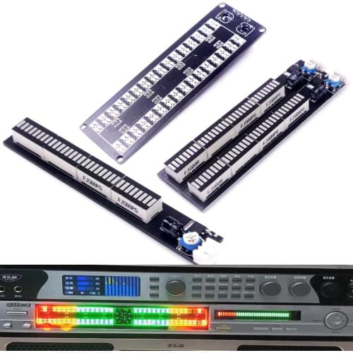 Stereo Music Spectrum LED light Audio Level Indicator DC 12V 24V power Amplifier VU Meter mp3 Car player Light Atmosphere Lamps