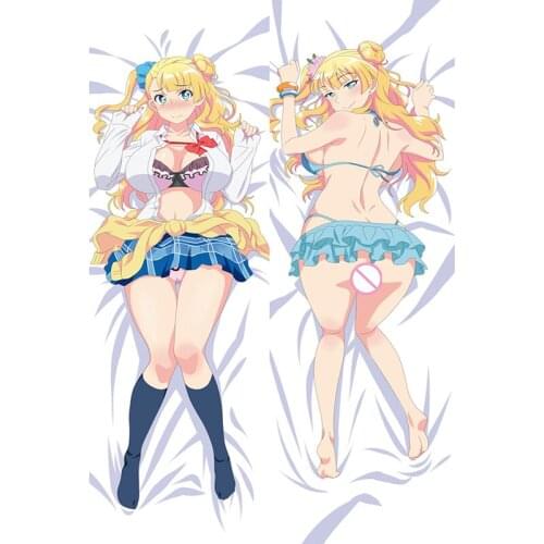 Japanese anime-hugging-pillow-case pillows cotton cover body pillow Oshiete! Galko-chan Double sided 60x170CM