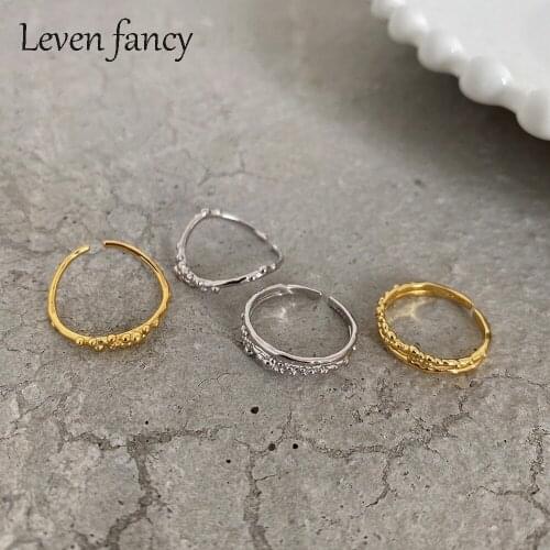 925 Sterling Silver Open Rings Double & Single Layer Joint Knuckle Adjustable Rings Handmade Jewelry for Women and Girls