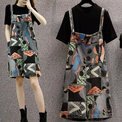 Skirt Suit Plus Size Womens Summer Dress 2021 New Slim T-shirt Bib Fashionable Dress Suit Two-piece Womens Summer Dress