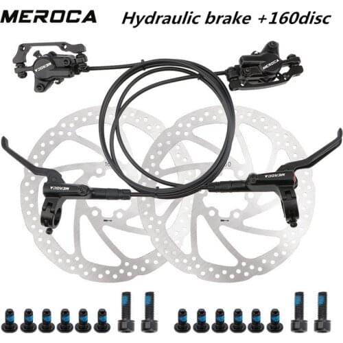 1 pair of mountain bike hydraulic disc brakes for 26/27 inch mountain bike with conversion seat bicycle brake parts