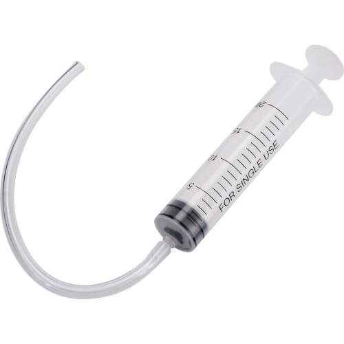 1 Piece Syringe 20ml Plastic Dosing Syringe 1ml Graduated With 18cm Flexible Silicone Tube For Feeding Cats Or Dogs