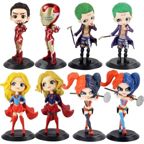 15cm Q Posket Iron Man Loki PVC Action FigureModel Toys gift for kids