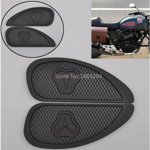 2 Pcs Fish Scale Style Motorcycle Fuel Tank Side Cover Sticker Scratchproof Rubber Universal