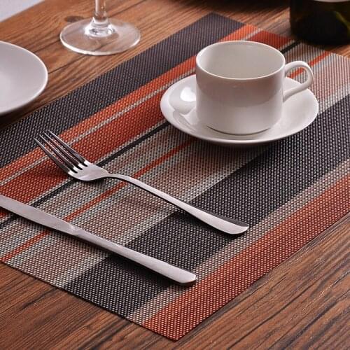 3pcs Brown Grey and Gold Placemats for Dining Table TPM-02