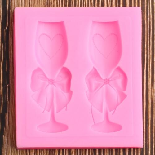 3D 1Pc Cup Silicone Mold Wedding Cake Border Cupcake Decorating Tools Fondant Chocolate Candy Sugarcraft Mould Polymer Clay Mold
