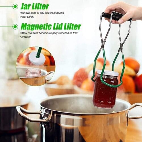 9PCS Canning Jar Lifter Tongs Jar Wrench Collapsible Funnel for Wide Mouth Mason JarsCanning Set